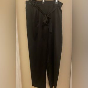 Black Satin Trousers